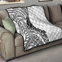 Black White Polynesia Tropical Flowers Quilt LT14 - Polynesian Pride