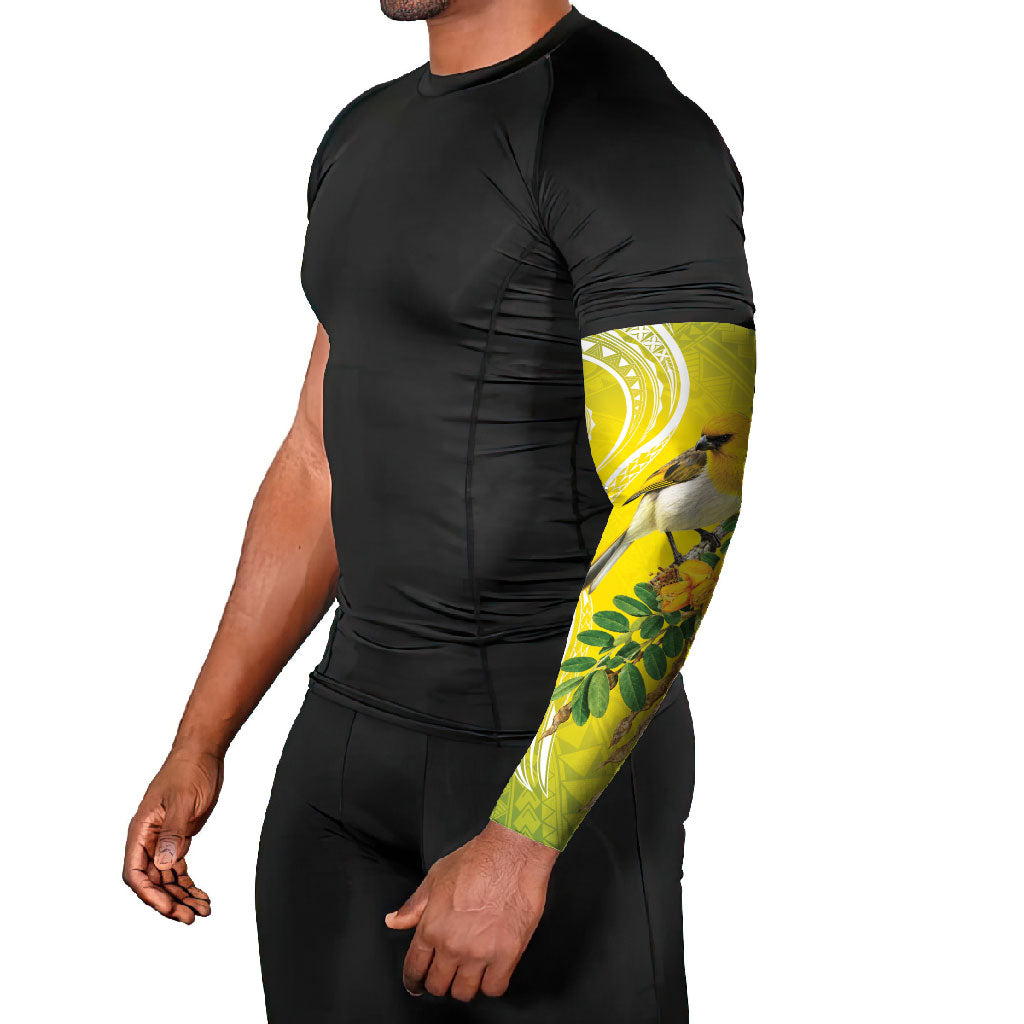 Hawaii Palila Mamane Arm Sleeves Hawaiian Honeycreeper With Native Flower LT14 - Polynesian Pride