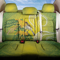 Hawaii Palila Mamane Back Car Seat Cover Hawaiian Honeycreeper With Native Flower LT14 One Size Green - Polynesian Pride