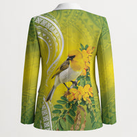 Hawaii Palila Mamane Blazer Hawaiian Honeycreeper With Native Flower