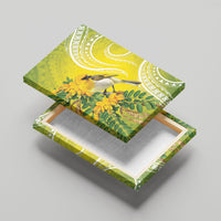 Hawaii Palila Mamane Canvas Wall Art Hawaiian Honeycreeper With Native Flower LT14 - Polynesian Pride