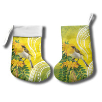 Hawaii Palila Mamane Christmas Stocking Hawaiian Honeycreeper With Native Flower LT14 - Polynesian Pride