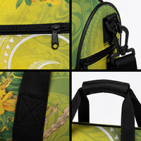 Hawaii Palila Mamane Duffle Bag Hawaiian Honeycreeper With Native Flower LT14 - Polynesian Pride