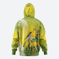 Hawaii Palila Mamane Hoodie Hawaiian Honeycreeper With Native Flower LT14 - Polynesian Pride