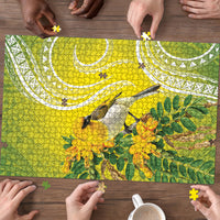 Hawaii Palila Mamane Puzzle Hawaiian Honeycreeper With Native Flower LT14 - Polynesian Pride