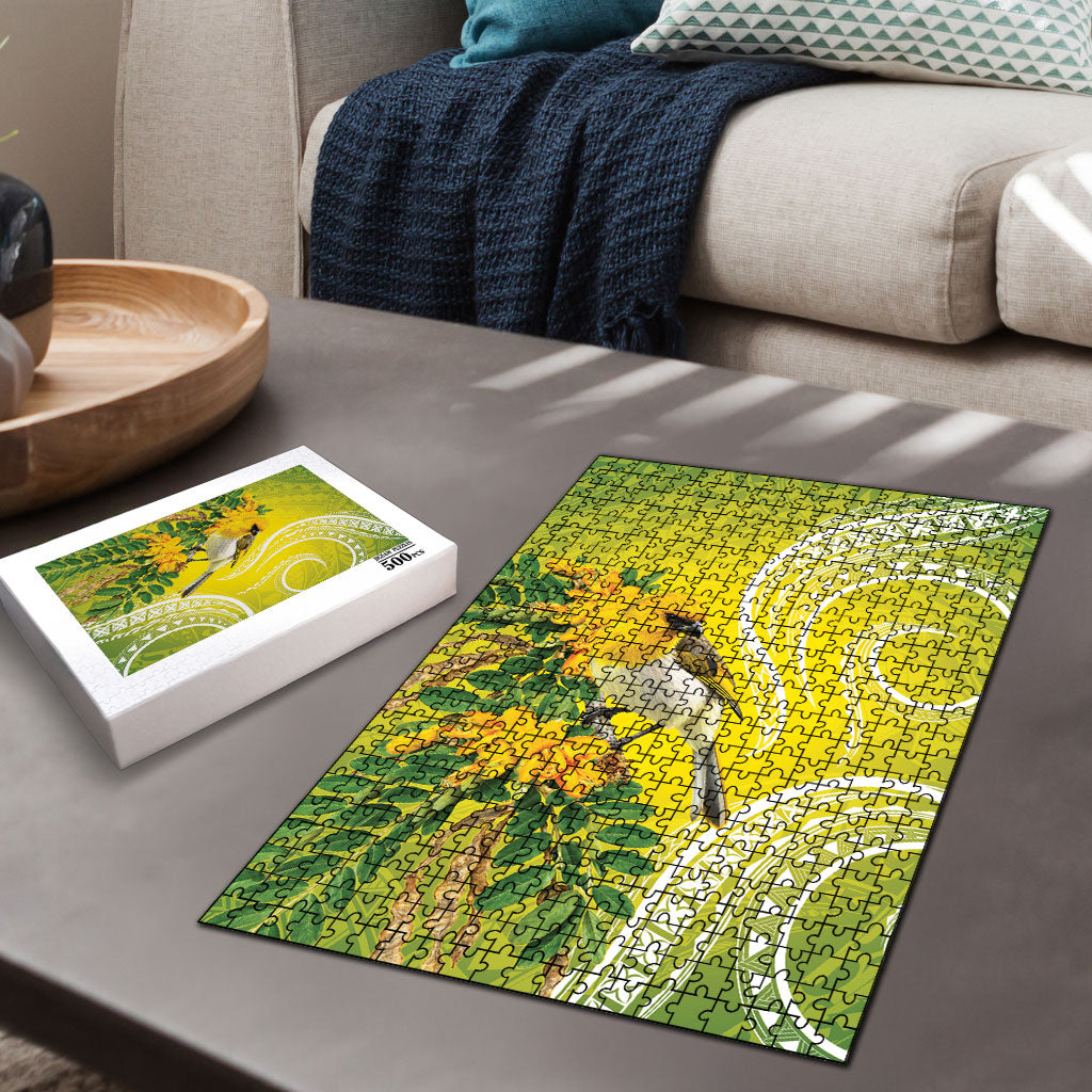 Hawaii Palila Mamane Puzzle Hawaiian Honeycreeper With Native Flower LT14 - Polynesian Pride