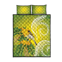 Hawaii Palila Mamane Quilt Bed Set Hawaiian Honeycreeper With Native Flower LT14 - Polynesian Pride