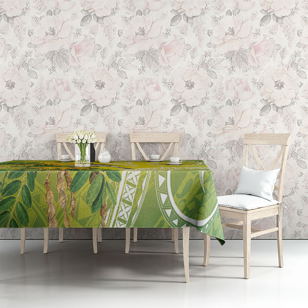 Hawaii Palila Mamane Tablecloth Hawaiian Honeycreeper With Native Flower LT14 - Polynesian Pride