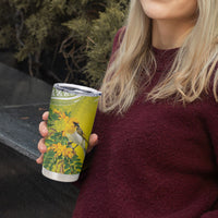 Hawaii Palila Mamane Tumbler Cup Hawaiian Honeycreeper With Native Flower LT14 - Polynesian Pride