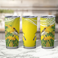 Hawaii Palila Mamane Tumbler Cup Hawaiian Honeycreeper With Native Flower LT14 - Polynesian Pride