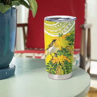 Hawaii Palila Mamane Tumbler Cup Hawaiian Honeycreeper With Native Flower LT14 - Polynesian Pride