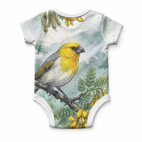 Aloha Hawaii Palila Mamane Watercolor Baby Onesie LT14 - Polynesian Pride