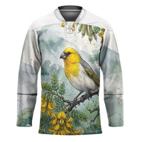 Aloha Hawaii Palila Mamane Watercolor Hockey Jersey LT14 Unisex Watercolor - Polynesian Pride