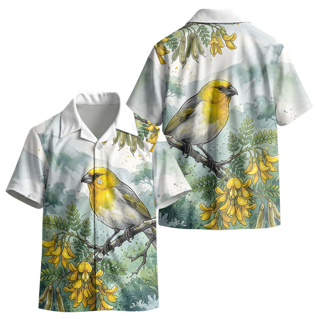 Aloha Hawaii Palila Mamane Watercolor Kid Hawaiian Shirt LT14 - Polynesian Pride