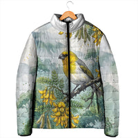Aloha Hawaii Palila Mamane Watercolor Padded Jacket LT14 - Polynesian Pride
