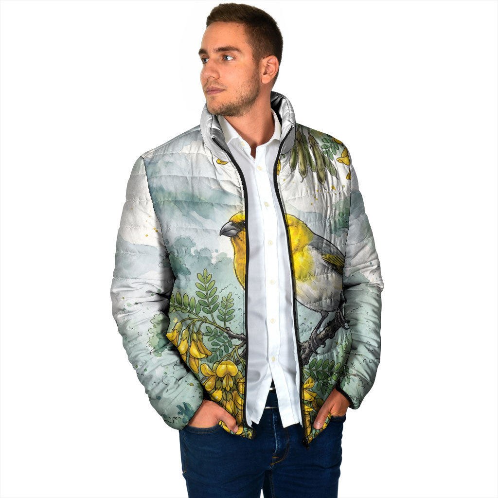 Aloha Hawaii Palila Mamane Watercolor Padded Jacket LT14 - Polynesian Pride