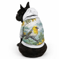 Aloha Hawaii Palila Mamane Watercolor Pet Hoodie LT14 - Polynesian Pride