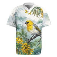 Aloha Hawaii Palila Mamane Watercolor Rugby Jersey LT14 Watercolor - Polynesian Pride