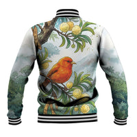 Aloha Hawaii Akepa Koa Tree Watercolor Baseball Jacket