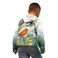 Aloha Hawaii Akepa Koa Tree Watercolor Kid Hoodie