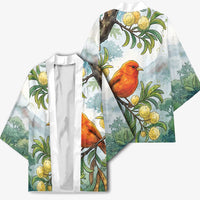Aloha Hawaii Akepa Koa Tree Watercolor Kimono LT14 - Polynesian Pride