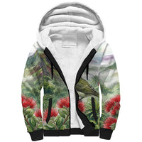 Aloha Hawaii Creeper Ohia Lehua Watercolor Sherpa Hoodie LT14 Unisex Watercolor - Polynesian Pride