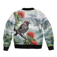 Aloha Hawaii Akohekohe Ohia Lehua Watercolor Bomber Jacket LT14 - Polynesian Pride