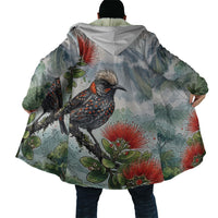 Aloha Hawaii Akohekohe Ohia Lehua Watercolor Cloak