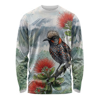 Aloha Hawaii Akohekohe Ohia Lehua Watercolor Long Sleeve Shirt LT14 Unisex Watercolor - Polynesian Pride