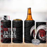 Aotearoa Toitu Te Tiriti 4 in 1 Can Cooler Tumbler Honour The Treaty Maori Haka LT14 - Polynesian Pride