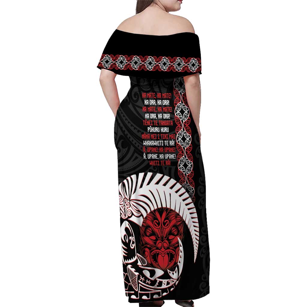 Aotearoa Toitu Te Tiriti Family Matching Off Shoulder Maxi Dress and Hawaiian Shirt Honour The Treaty Maori Haka LT14 - Polynesian Pride