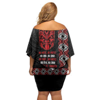 Aotearoa Toitu Te Tiriti Family Matching Off Shoulder Short Dress and Hawaiian Shirt Honour The Treaty Maori Haka LT14 - Polynesian Pride