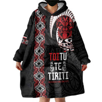 Aotearoa Toitu Te Tiriti Wearable Blanket Hoodie Honour The Treaty Maori Haka LT14 - Polynesian Pride