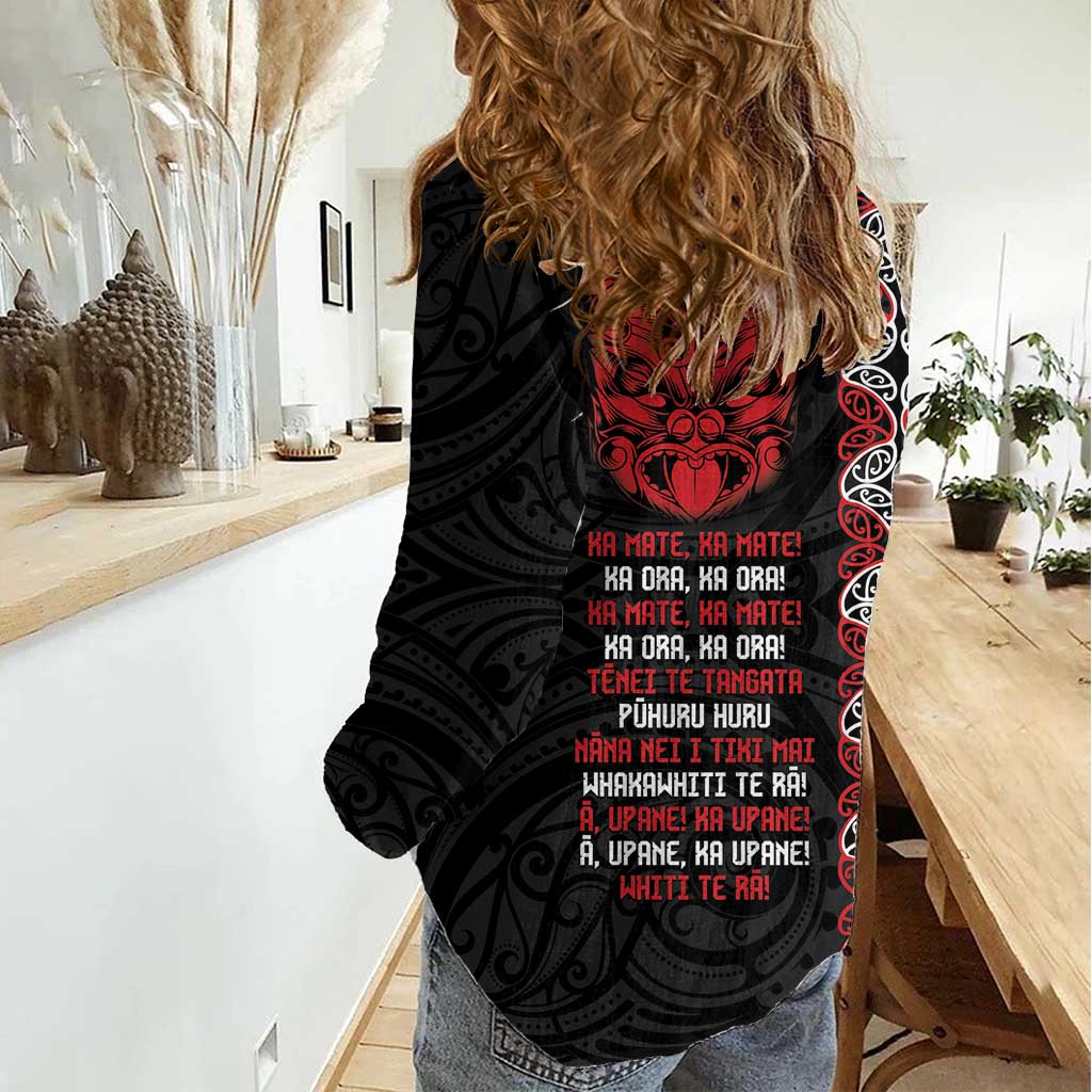 Aotearoa Toitu Te Tiriti Women Casual Shirt Honour The Treaty Maori Haka LT14 - Polynesian Pride
