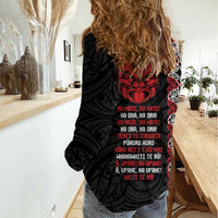 Aotearoa Toitu Te Tiriti Women Casual Shirt Honour The Treaty Maori Haka LT14 - Polynesian Pride