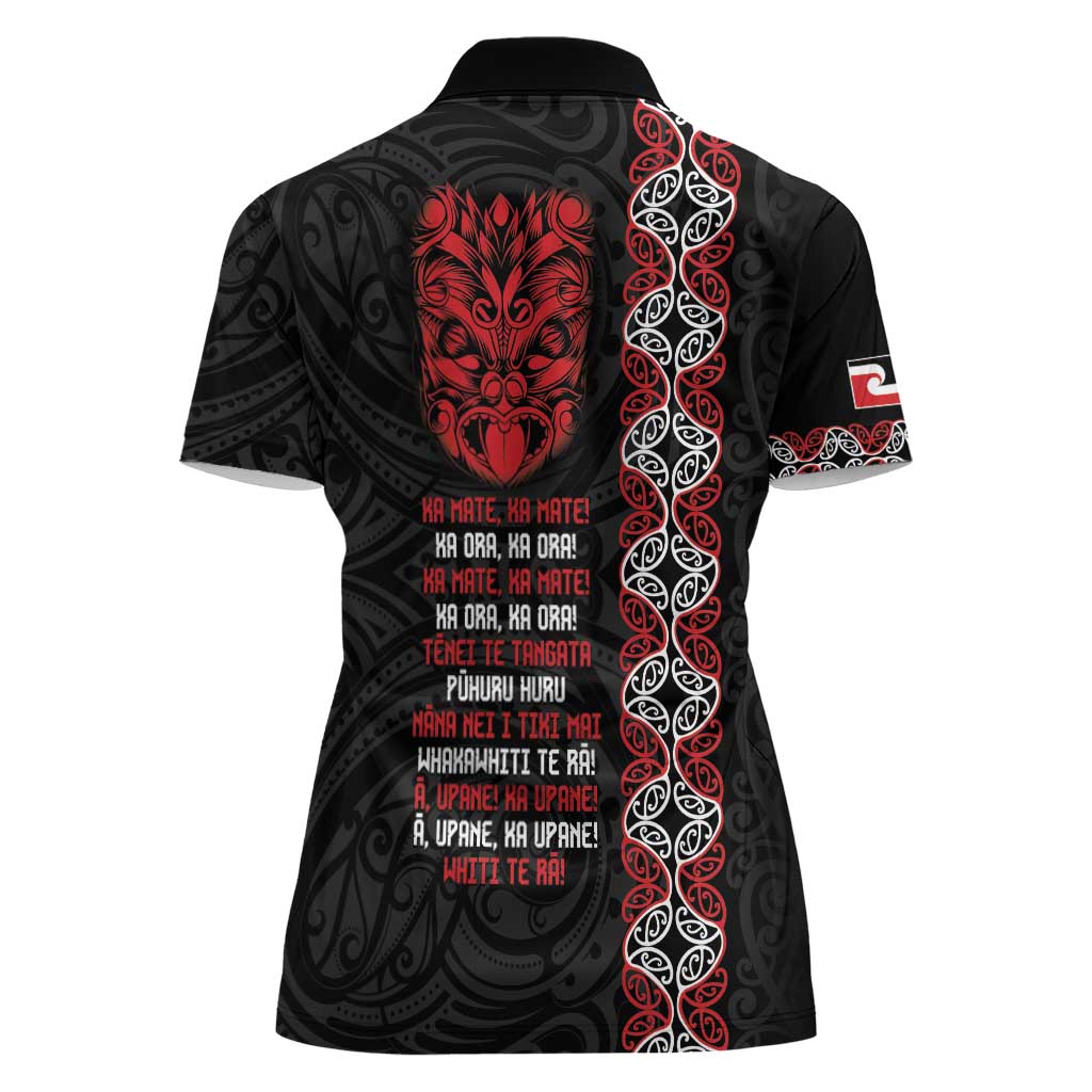 Aotearoa Toitu Te Tiriti Women Polo Shirt Honour The Treaty Maori Haka LT14 - Polynesian Pride