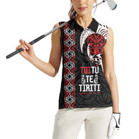 Aotearoa Toitu Te Tiriti Women Sleeveless Polo Shirt Honour The Treaty Maori Haka