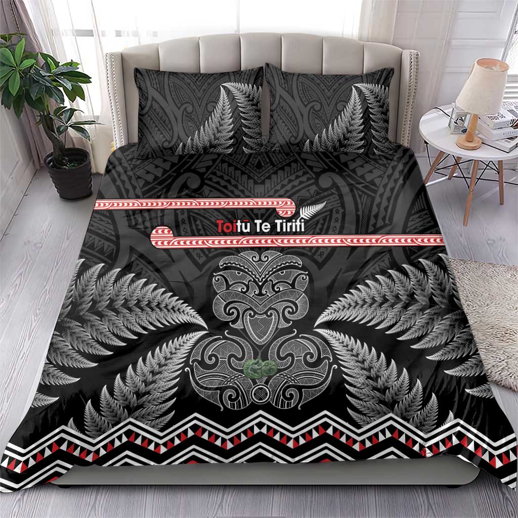 Aotearoa Toitu Te Tiriti Bedding Set Stand Together! Stand Stronger! - NZ Tiki LT14 - Polynesian Pride