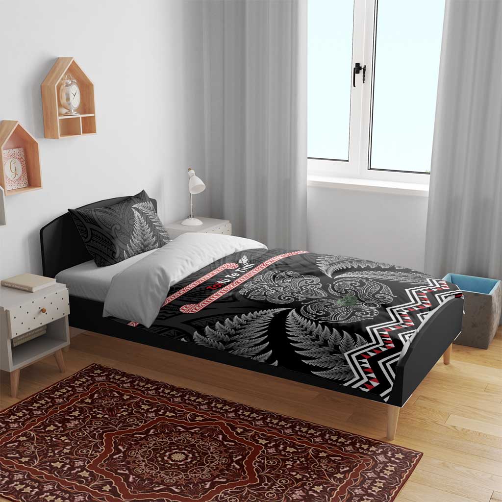 Aotearoa Toitu Te Tiriti Bedding Set Stand Together! Stand Stronger! - NZ Tiki LT14 - Polynesian Pride