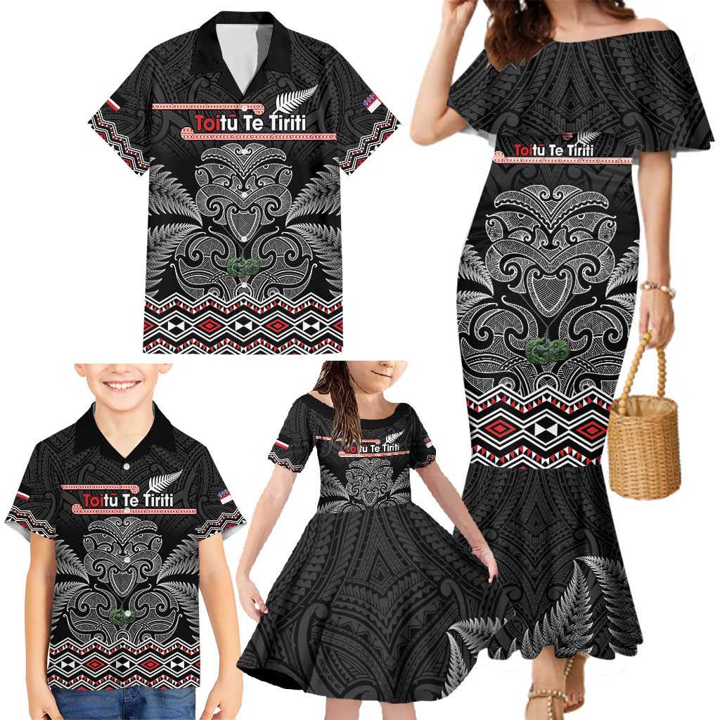 Aotearoa Toitu Te Tiriti Family Matching Mermaid Dress and Hawaiian Shirt Stand Together! Stand Stronger! - NZ Tiki LT14 - Polynesian Pride