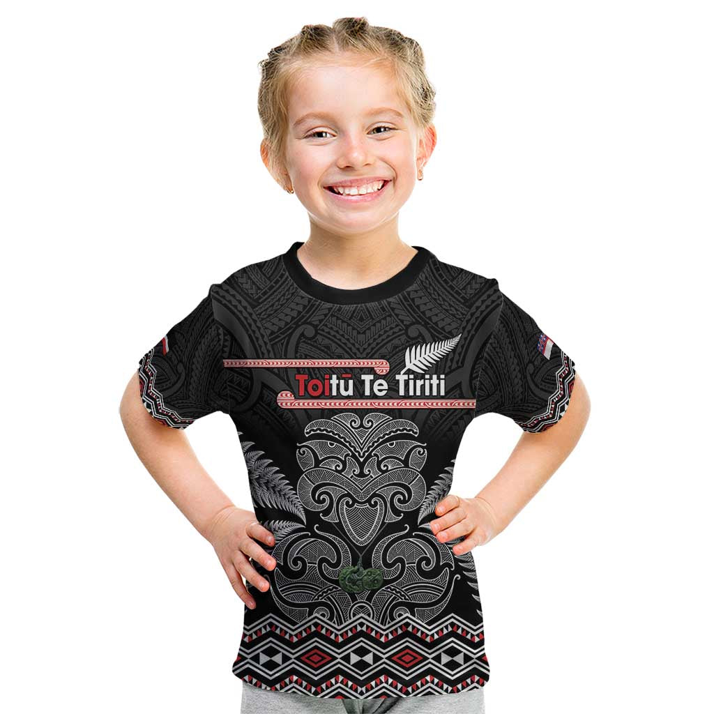 Aotearoa Toitu Te Tiriti Kid T Shirt Stand Together! Stand Stronger! - NZ Tiki