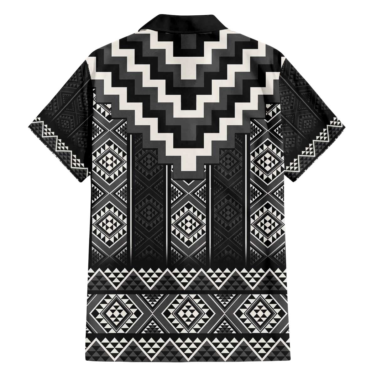 Black Taniko Aotearoa Family Matching Off The Shoulder Long Sleeve Dress and Hawaiian Shirt Niho Taniwha Mix Poutama LT14 - Polynesian Pride