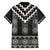 Black Taniko Aotearoa Family Matching Off The Shoulder Long Sleeve Dress and Hawaiian Shirt Niho Taniwha Mix Poutama LT14
