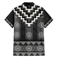 Black Taniko Aotearoa Family Matching Short Sleeve Bodycon Dress and Hawaiian Shirt Niho Taniwha Mix Poutama LT14 - Polynesian Pride
