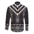 Black Taniko Aotearoa Long Sleeve Button Shirt Niho Taniwha Mix Poutama LT14