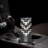 Black Taniko Aotearoa Skinny Tumbler Niho Taniwha Mix Poutama LT14