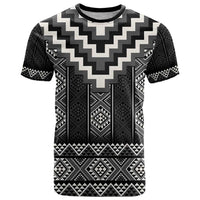 Black Taniko Aotearoa T Shirt Niho Taniwha Mix Poutama LT14