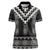 Black Taniko Aotearoa Women Polo Shirt Niho Taniwha Mix Poutama LT14