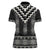 Black Taniko Aotearoa Women Polo Shirt Niho Taniwha Mix Poutama LT14
