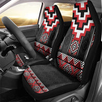 Red Taniko Aotearoa Car Seat Cover Niho Taniwha Mix Poutama LT14 - Polynesian Pride